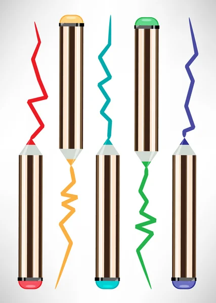Kleurende potloden — Stockvector