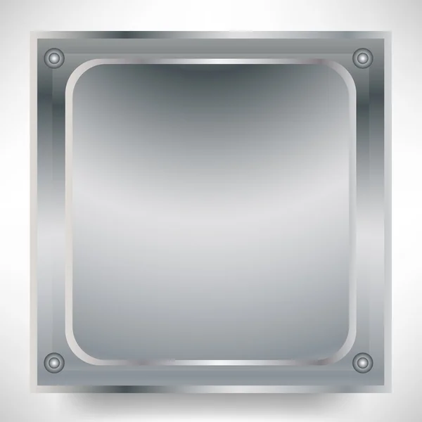 Square metallic sign — Stock Vector