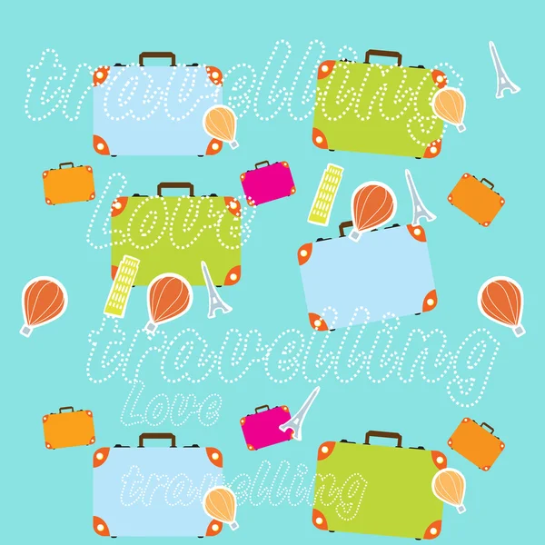 Love travelling background — Stock Vector