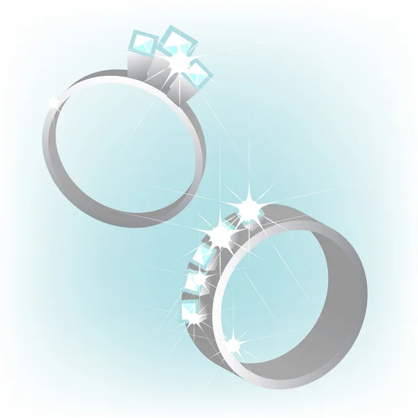 Two rings — Stock Vector