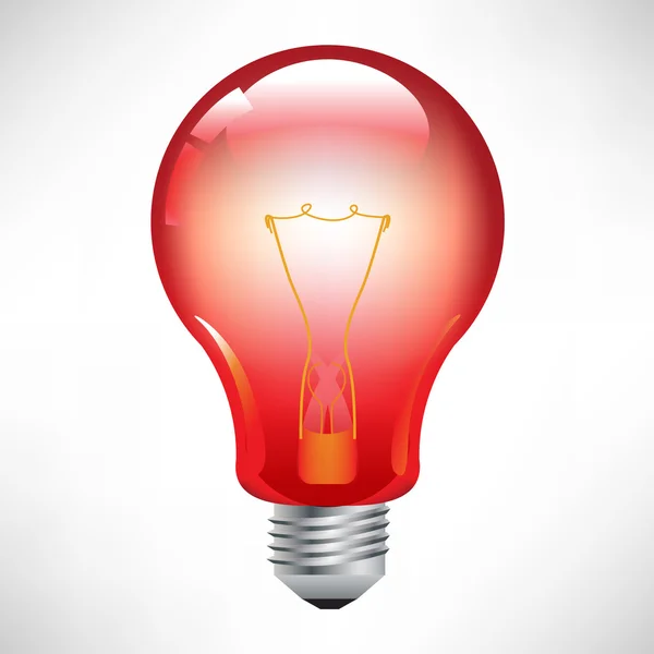 Ampoule rouge — Image vectorielle