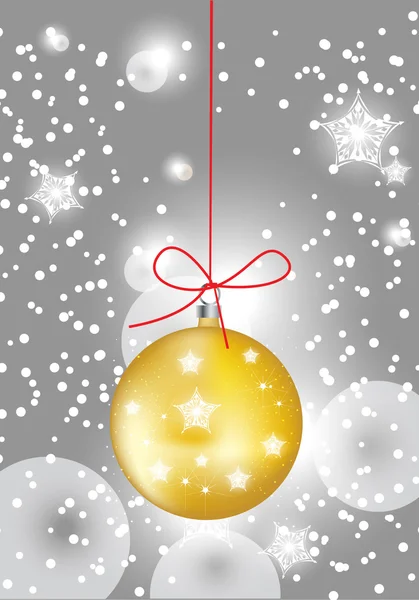 Christmas globe in sparkling snow — Stock Vector