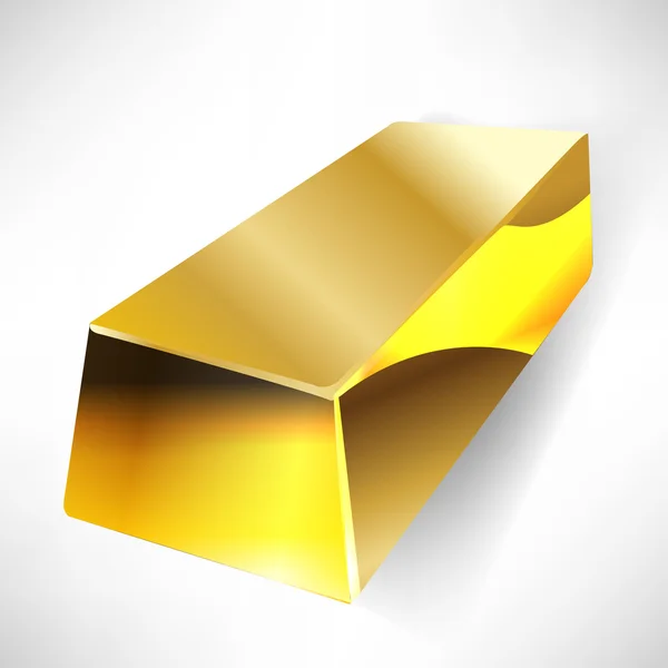 Gouden staaf — Stockvector