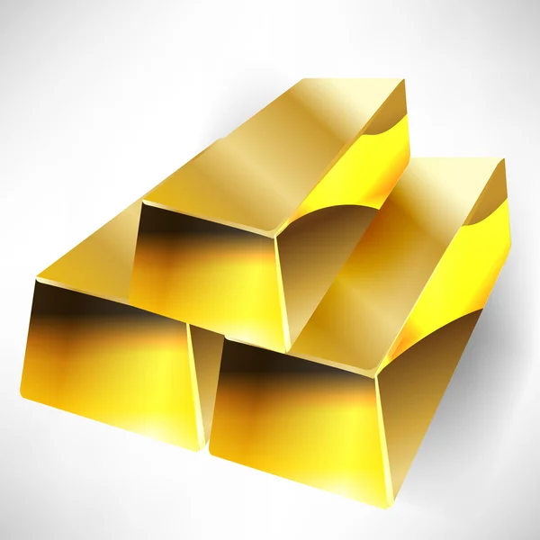 Gouden balken — Stockvector
