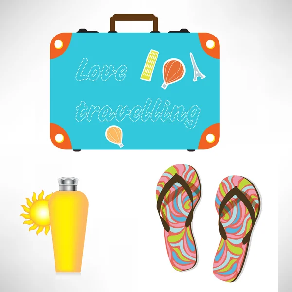 Vacation items — Stock Vector