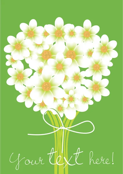 Κάρτα μπουκέτο λουλούδια — Διανυσματικό Αρχείο