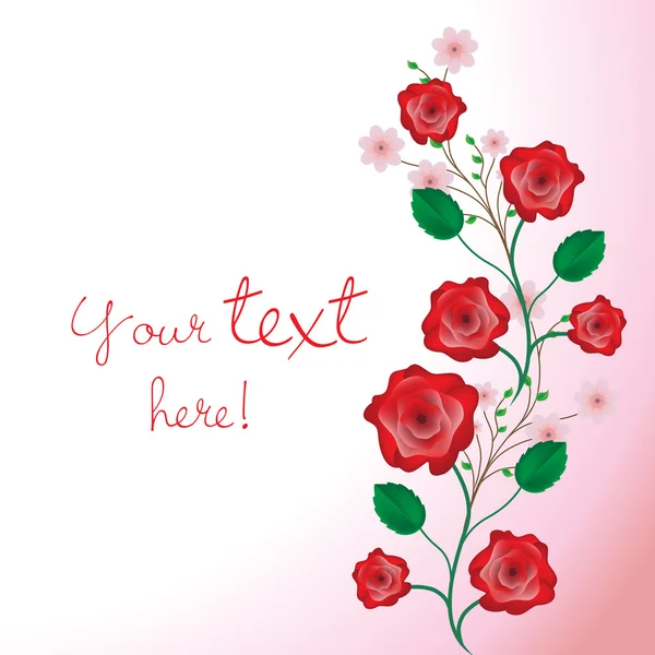 Walentynki róże karty — Wektor stockowy
