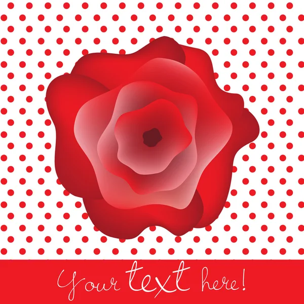 Cartão de rosa valentine — Vetor de Stock