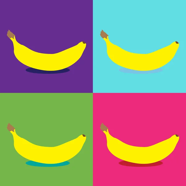 Banana pop art — Stock Vector