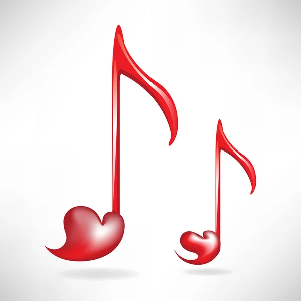 Corazón en forma de teclas musicales — Archivo Imágenes Vectoriales
