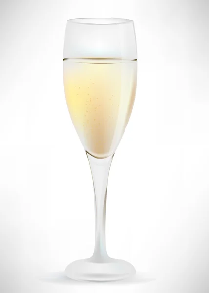 Glas champagne. — Stockvector