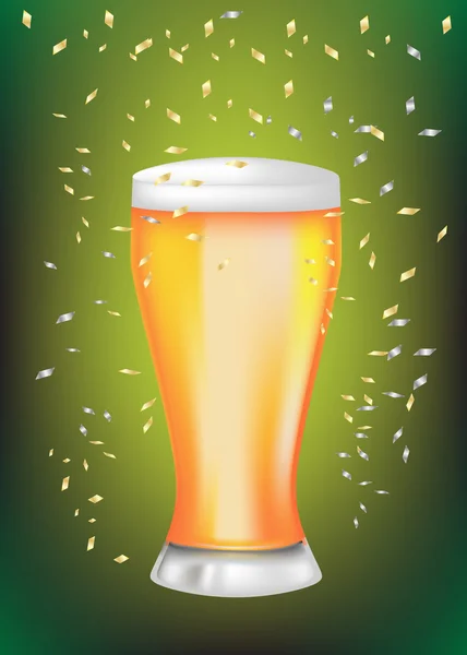Celebration beer glass — Stock Vector