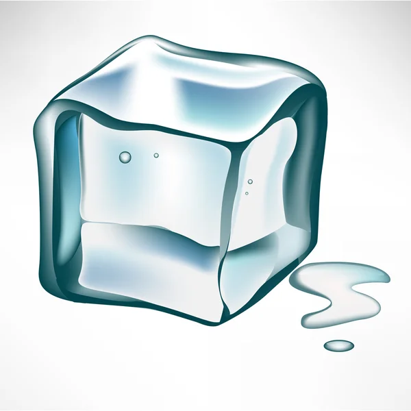 Cubo de hielo — Vector de stock