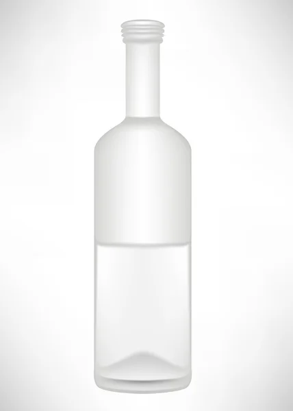 Half full glass bottle of liquid — Stock Vector
