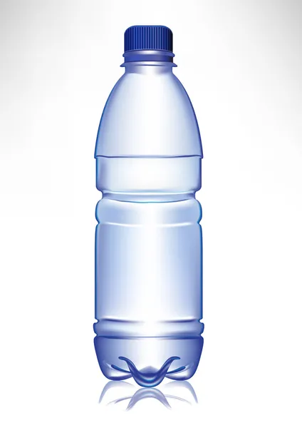 Enkla små plast vattenflaska — Stock vektor