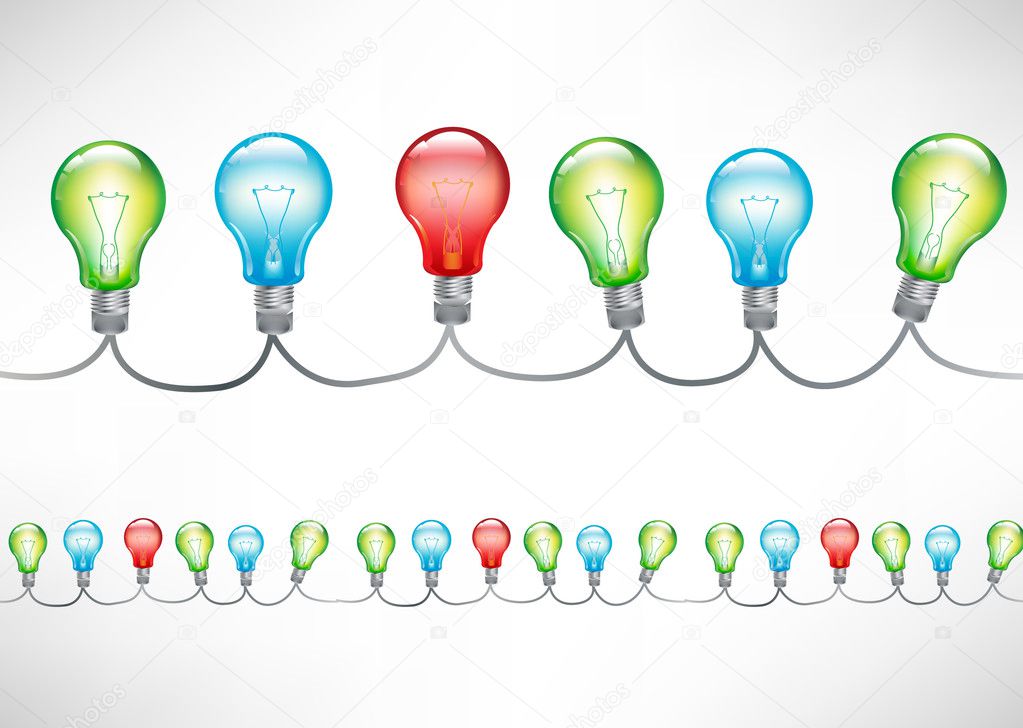 colorful light bulbs