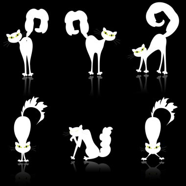 White cats clipart