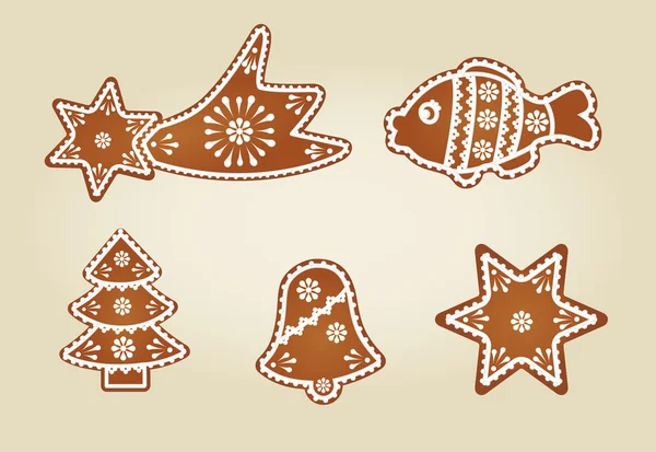 Gingerbread collection — Stock Vector