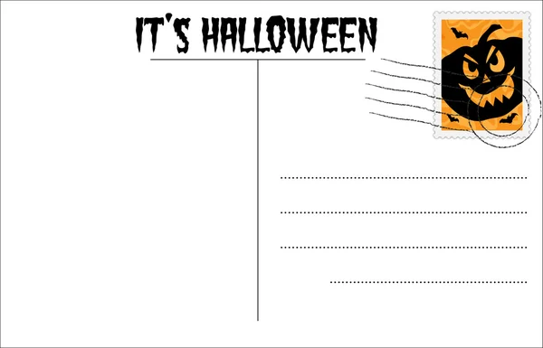 Pocztówka Halloween — Wektor stockowy
