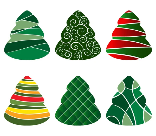 Coleção de árvores Christmass — Vetor de Stock