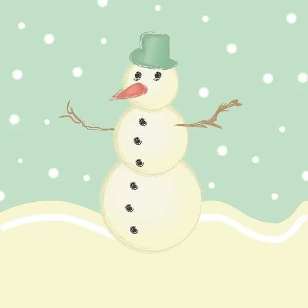 Retro sneeuwpop — Stockvector