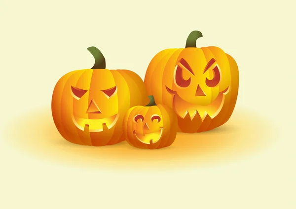 Calabazas de Halloween — Vector de stock