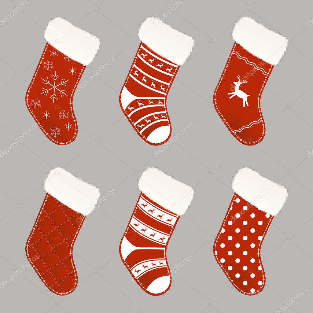 Christmas socks collection Stock Vector Image by ©tikir1 #6535100