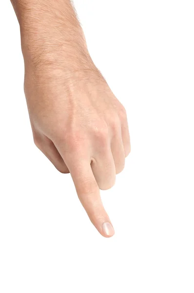 Male hand pointing — Stock Photo, Image