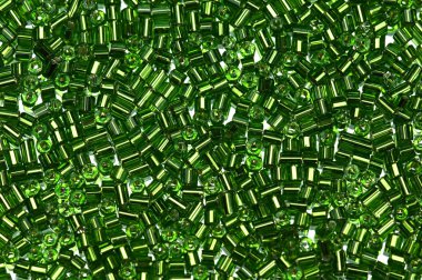 Green glass beads clipart