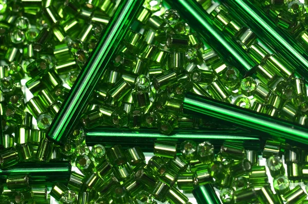Zöld üveggyöngyök — Stock Fotó