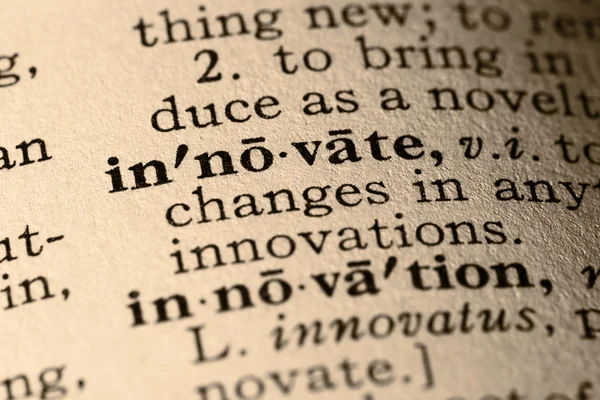 stock image The word innovate