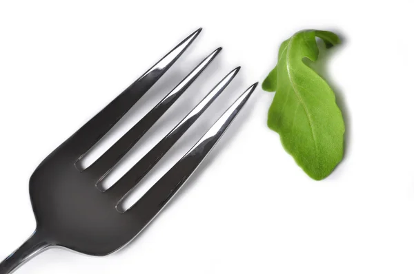 Dieet - vork en plantaardige — Stockfoto