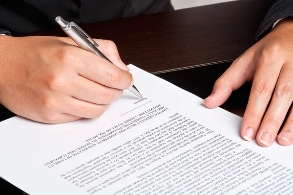 stock image Signing a Document