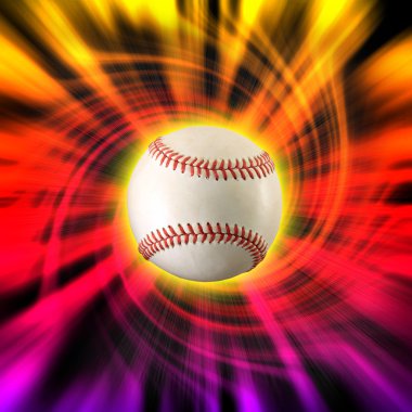 Baseball color swirl clipart