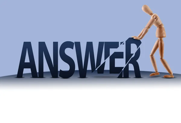 Stock image Answer word manikin