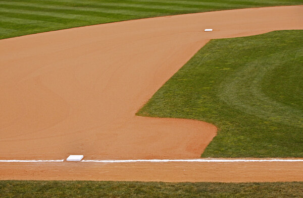 Baseball infield grass dirt bases