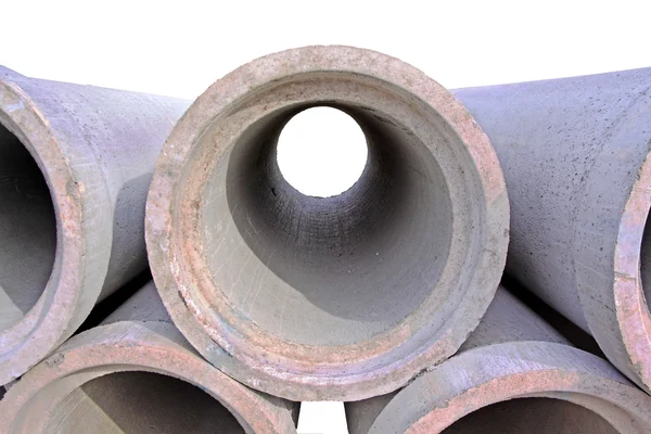Concrete drainage pipes — Stock Photo, Image