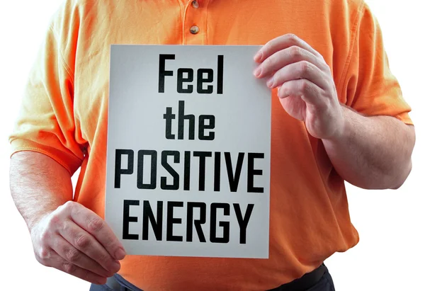 Αισθανθείτε την θετική ενέργεια σημάδι — Φωτογραφία Αρχείου