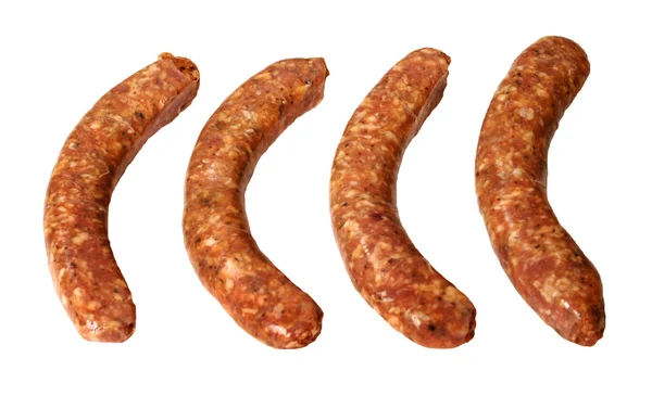 Four breakfast sausages — Stock Photo, Image