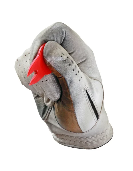 Stock image Golf glove red repair tool