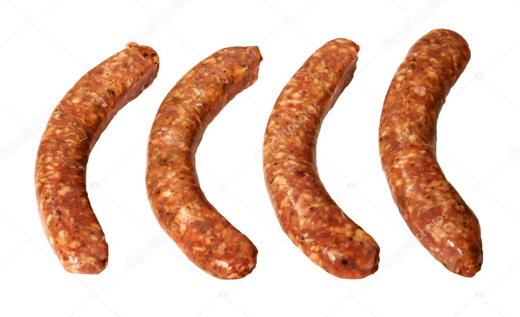 Four breakfast sausages