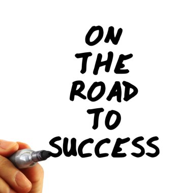 On the road to success clipart