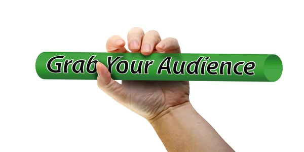 Hand grab your audience — Stock Photo, Image
