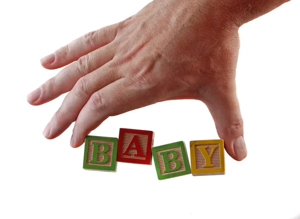 Hand word baby — Stock Photo, Image