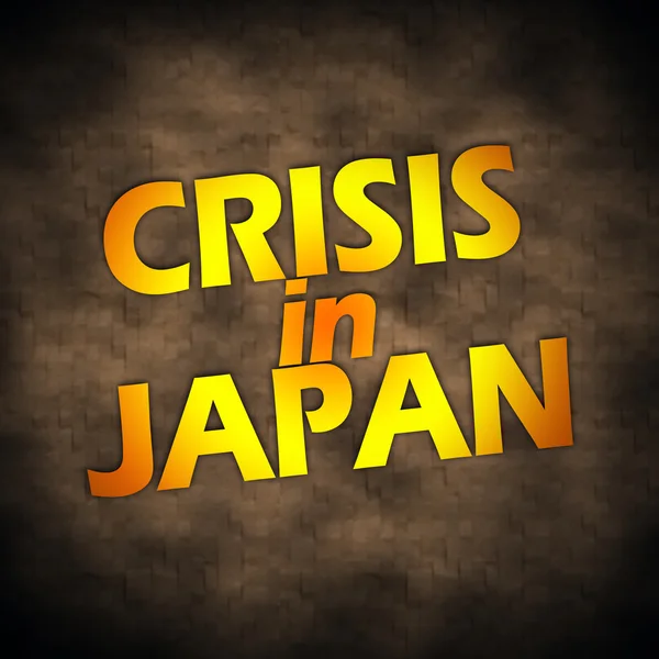 Słowa kryzys w Japonii — Zdjęcie stockowe