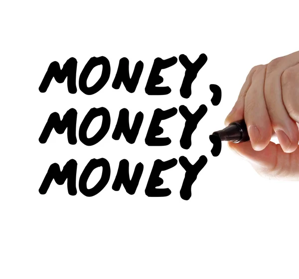 Money hand marker — Stock Photo, Image