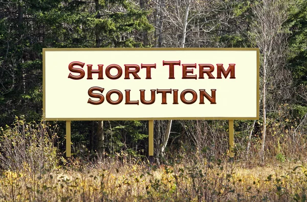Short term solution sign — Stock Photo, Image