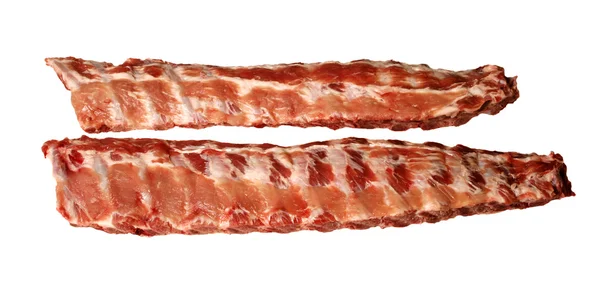 Dos costillas de cerdo crudas de repuesto — Foto de Stock