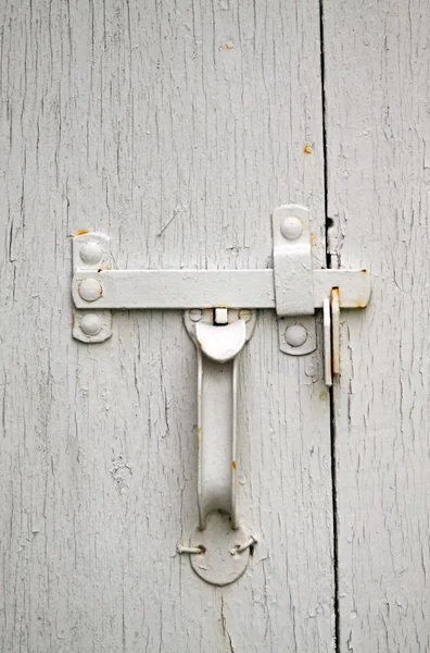 Branco maçaneta da porta — Fotografia de Stock