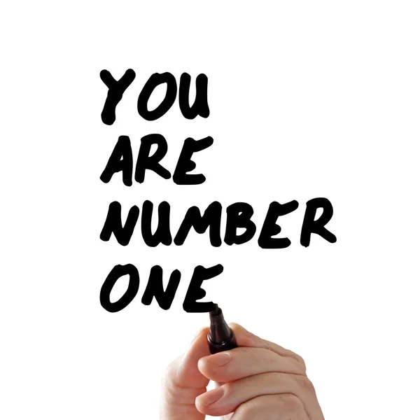 You are number one hand marker — Stock Photo, Image